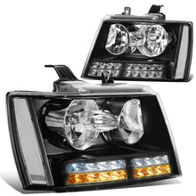 Load image into Gallery viewer, 07-14 Chevrolet Tahoe/Suburban/Avalanche LED DRL Headlights Black