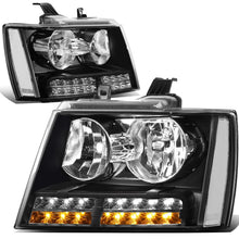 Load image into Gallery viewer, 07-14 Chevrolet Tahoe/Suburban/Avalanche LED DRL Headlights Black