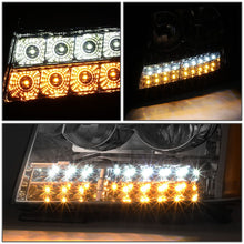 Load image into Gallery viewer, 07-14 Chevrolet Avalanche Tahoe Suburban LED DRL Headlights Chrome