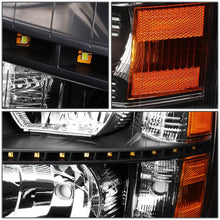 Load image into Gallery viewer, 2007-2014 Chevrolet Silverado LED Reflector Headlights Black