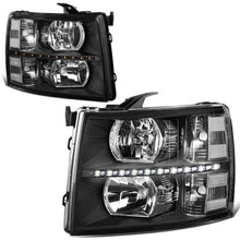 Load image into Gallery viewer, 07-14 Chevrolet Silverado LED Reflector Headlights Black Housing
