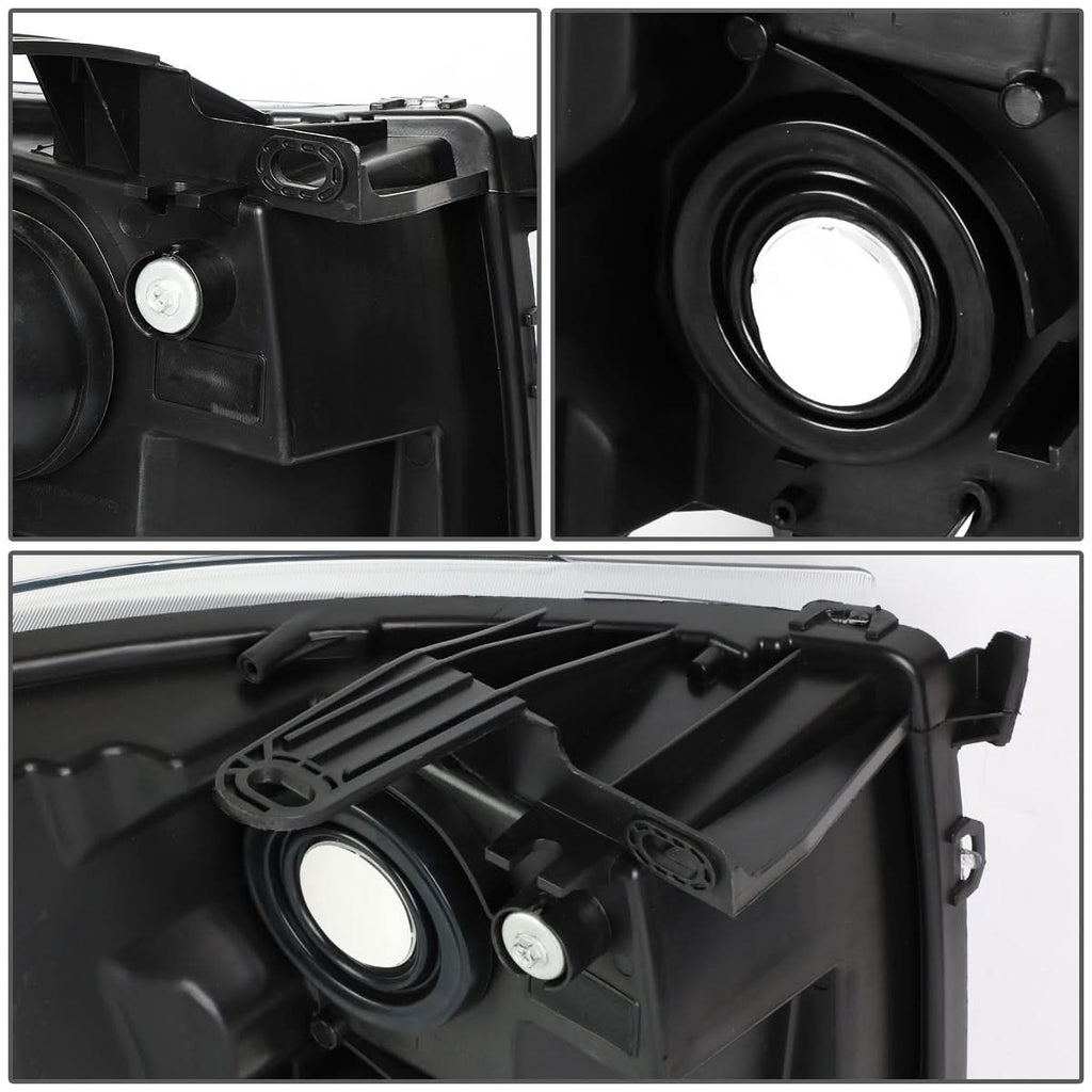 07-14 Chevrolet Silverado LED Reflector Headlights Black Housing