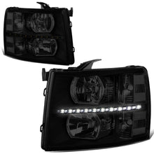 Load image into Gallery viewer, 2007-2014 Chevrolet Silverado LED Reflector Headlights - Black/Clear/Smoke