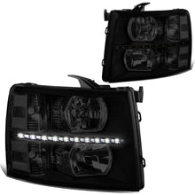 Load image into Gallery viewer, 2007-2014 Chevrolet Silverado LED Reflector Headlights - Black/Clear/Smoke