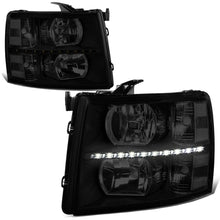 Load image into Gallery viewer, 2007-2014 Chevrolet Silverado LED Reflector Headlights - Black/Clear/Smoke