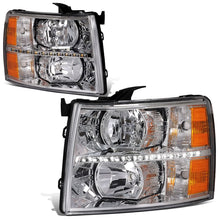 Load image into Gallery viewer, 2007-2014 Chevrolet Silverado LED Reflector Headlights Chrome Housing