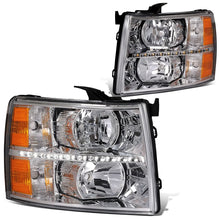 Load image into Gallery viewer, 2007-2014 Chevrolet Silverado LED Reflector Headlights Chrome Housing