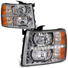 Load image into Gallery viewer, 2007-2014 Chevrolet Silverado LED Reflector Headlights Chrome Housing