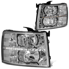 Load image into Gallery viewer, 07-14 Chevrolet Silverado LED Reflector Headlights Chrome Housing