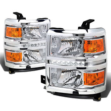 Load image into Gallery viewer, 2014-2015 Chevrolet Silverado LED DRL Chrome Headlights