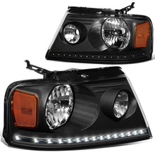 Load image into Gallery viewer, 04-08 Ford F-150 / 06-08 Lincoln Mark LT LED DRL Headlights - Black