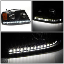 Load image into Gallery viewer, 04-08 Ford F-150 / 06-08 Lincoln Mark LT LED DRL Headlights - Black