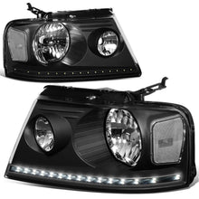 Load image into Gallery viewer, 04-08 Ford F-150 / 06-08 Lincoln Mark LT LED DRL Headlights - Black