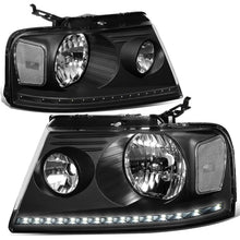 Load image into Gallery viewer, 04-08 Ford F-150 / 06-08 Lincoln Mark LT LED DRL Headlights - Black