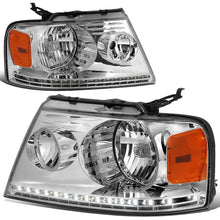 Load image into Gallery viewer, 04-08 Ford F-150 / 06-08 Lincoln Mark LT LED DRL Headlights Chrome