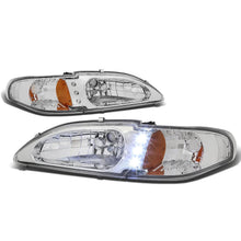 Load image into Gallery viewer, 94-98 Ford Mustang Chrome LED Headlights with Amber Corner
