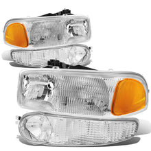 Load image into Gallery viewer, 01-07 GMC Sierra/Yukon Denali OEM Style Chrome Headlights 4PC Kit