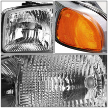 Load image into Gallery viewer, 99-07 GMC Sierra OEM Style 4PC Chrome Headlights with Amber Corner