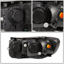 Load image into Gallery viewer, 07-09 Hyundai Santa Fe Black Housing Headlights with Amber Corner