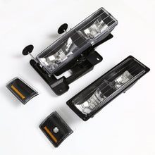 Load image into Gallery viewer, 1994-2000 GMC C10 8PC Black Housing Amber Corner Headlights