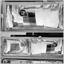 Load image into Gallery viewer, 94-00 GMC C10 Chrome Housing Headlights w/ Amber Corner 8PC Kit