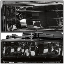 Load image into Gallery viewer, 94-00 GMC C10 8PC Smoke Housing Headlight Set w/ Amber Corners