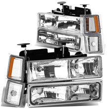 Load image into Gallery viewer, 94-98 Chevrolet C10 Chrome Housing Headlights w/ Amber Corner 8PC