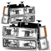 Load image into Gallery viewer, 94-98 Chevrolet C10 Chrome Housing Headlights w/ Amber Corner 8PC
