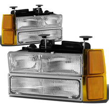 Load image into Gallery viewer, 94-98 Chevrolet C10 OEM Style 8PC Headlight Set Chrome Housing