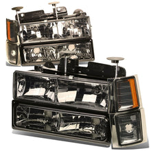 Load image into Gallery viewer, 1994-1998 Chevrolet C10 Smoke Housing Headlights with Amber Corner