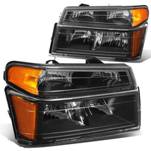 Load image into Gallery viewer, 04-12 Chevrolet Colorado/Canyon Black Housing Headlights w/ Amber Corner