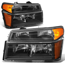 Load image into Gallery viewer, 04-12 Chevrolet Colorado/Canyon Black Housing Headlights w/ Amber Corner