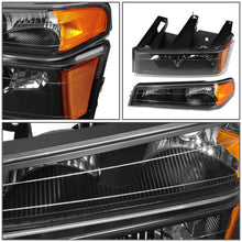Load image into Gallery viewer, 04-12 Chevrolet Colorado/Canyon Black Housing Headlights w/ Amber Corner