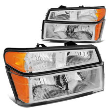 Load image into Gallery viewer, 04-12 Chevy Colorado Chrome Headlights w/ Amber Corner 4PC Set