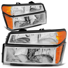 Load image into Gallery viewer, 04-12 Chevy Colorado Chrome Headlights w/ Amber Corner 4PC Set