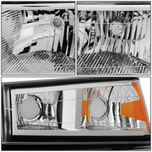 Load image into Gallery viewer, 04-12 Chevy Colorado Chrome Headlights w/ Amber Corner 4PC Set