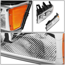 Load image into Gallery viewer, 04-12 Chevy Colorado Chrome Headlights w/ Amber Corner 4PC Set