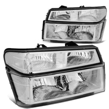 Load image into Gallery viewer, 04-12 Chevrolet Colorado Chrome Housing Clear Corner Headlights 4PC