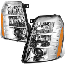 Load image into Gallery viewer, 2007-2014 Cadillac Escalade Chrome Headlights with Amber Corner
