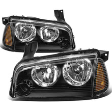 Load image into Gallery viewer, 06-10 Dodge Charger 4PC Black Housing Amber Corner Headlights