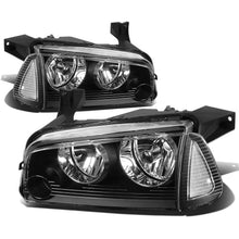 Load image into Gallery viewer, 06-10 Dodge Charger Black Housing Clear Corner Headlights 4PC