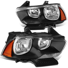 Load image into Gallery viewer, 2011-2014 Dodge Charger Black Housing Headlights with Amber Corner