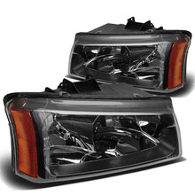 Load image into Gallery viewer, 2003-2006 Chevrolet Silverado Avalanche Black Amber Headlights 2PC