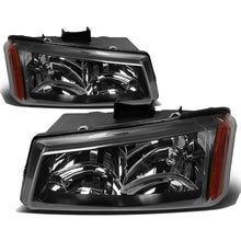 Load image into Gallery viewer, 2003-2006 Chevrolet Silverado Avalanche Black Amber Headlights 2PC