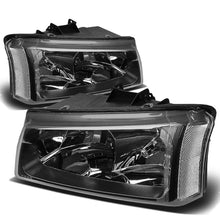 Load image into Gallery viewer, 03-06 Chevrolet Silverado/Avalanche Black Housing Headlights 2PC