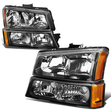 Load image into Gallery viewer, 03-06 Chevrolet Silverado/Avalanche Black Housing Headlights 4PC Set