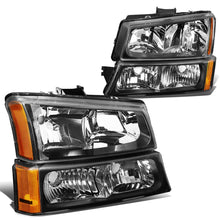 Load image into Gallery viewer, 03-06 Chevrolet Silverado/Avalanche Black Housing Headlights 4PC Set
