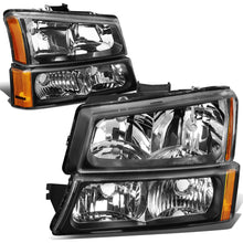 Load image into Gallery viewer, 03-06 Chevrolet Silverado/Avalanche Black Housing Headlights 4PC Set