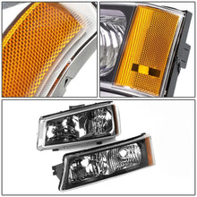 Load image into Gallery viewer, 03-06 Chevrolet Silverado/Avalanche Black Housing Headlights 4PC Set
