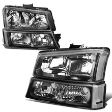 Load image into Gallery viewer, 03-06 Chevrolet Silverado/Avalanche Black Housing Headlights 4PC Set